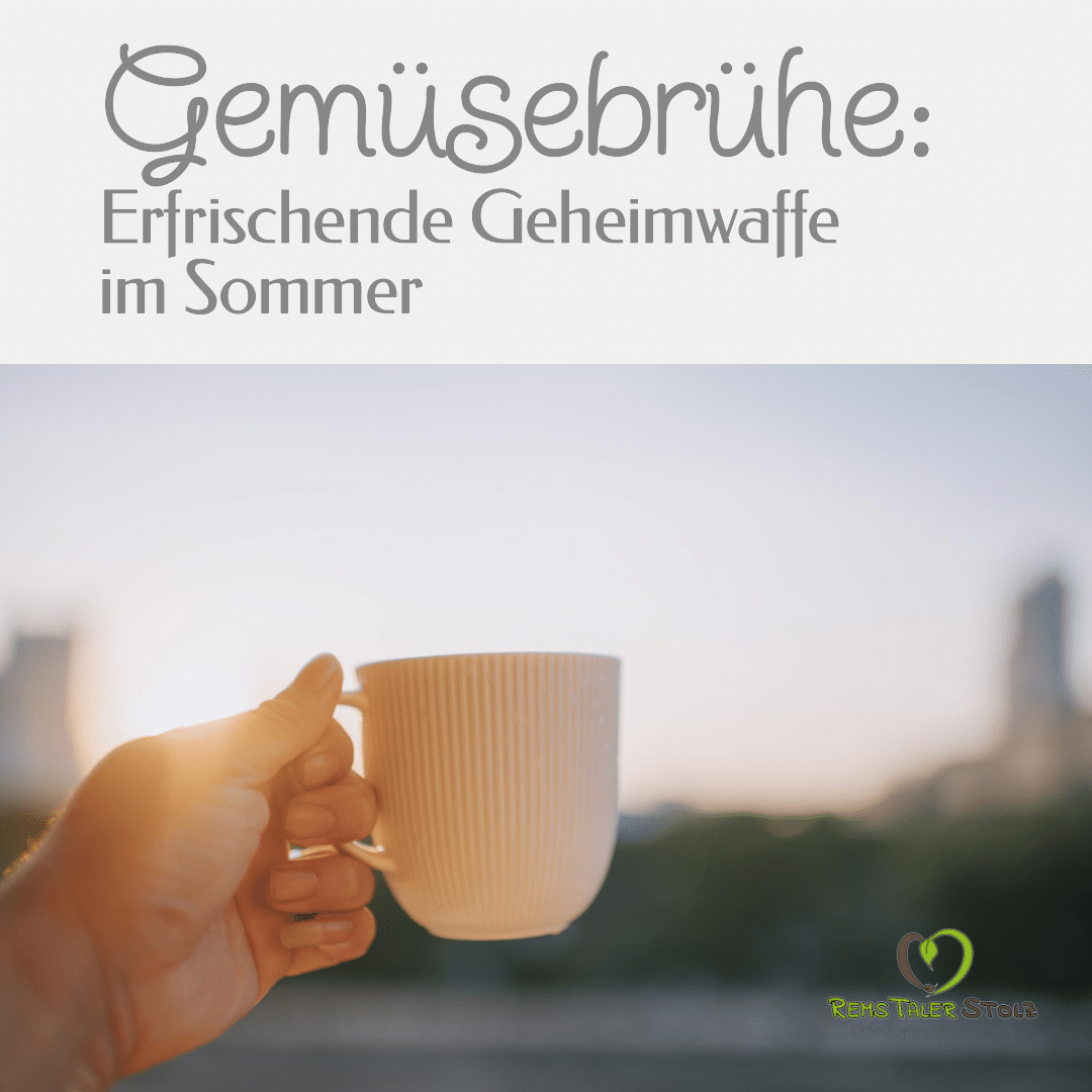 Gemüsebrühe trinken im Sommer