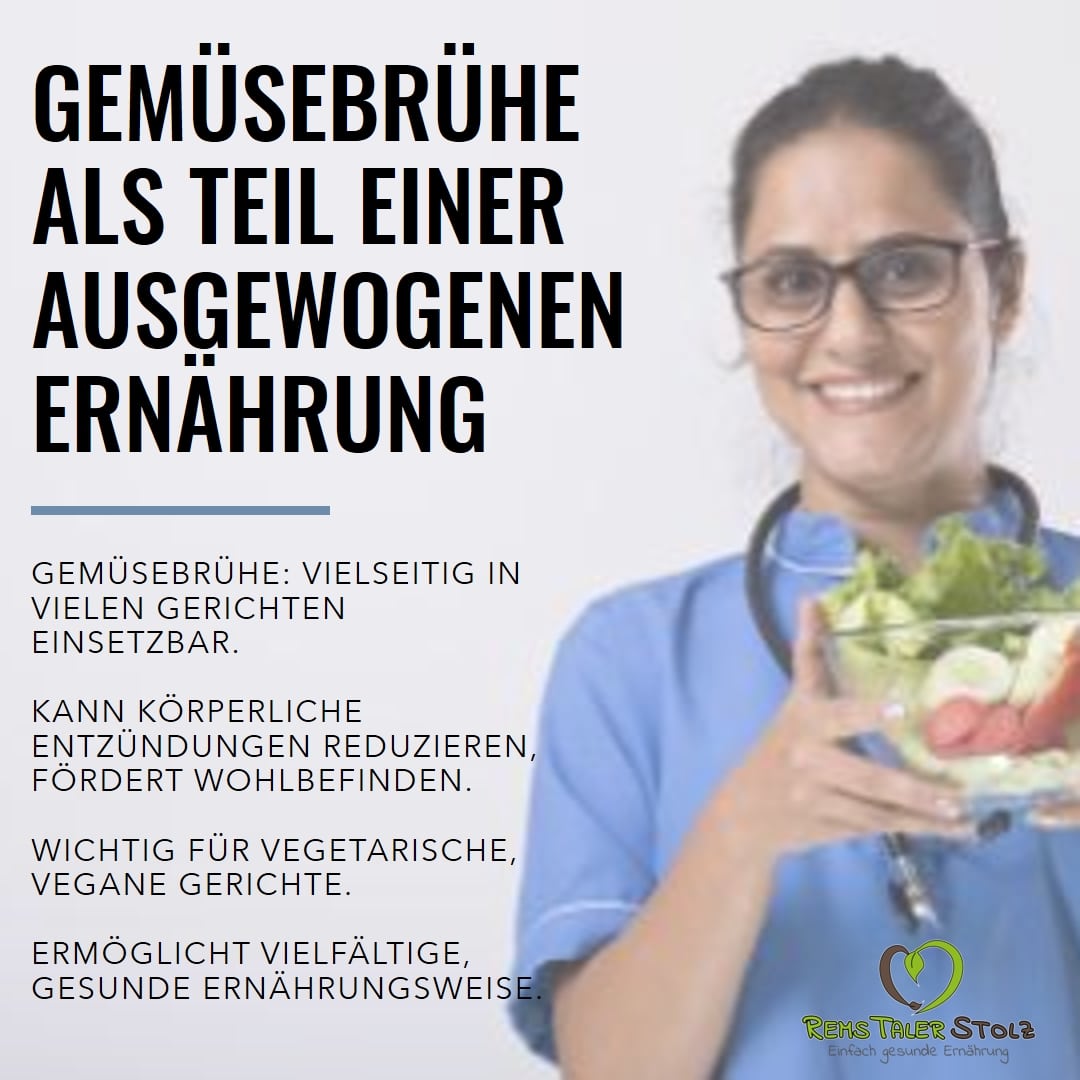 Gemüsebrühe als Teil einer ausgewogenen Ernährung