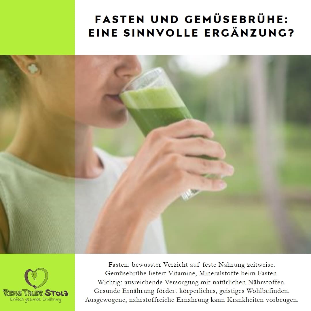 Fasten und Gemüsebrühe: Eine sinnvolle Ergänzung?