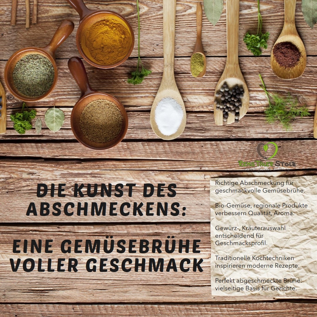 Die Kunst des Abschmeckens: Eine Gemüsebrühe voller Geschmack