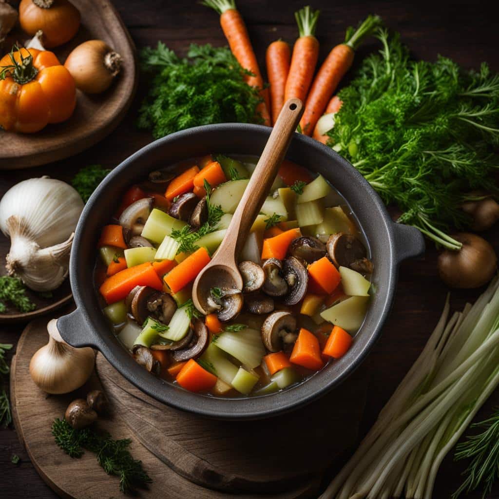 Natürliche vegane Gemüsebrühe ohne Geschmacksverstärker