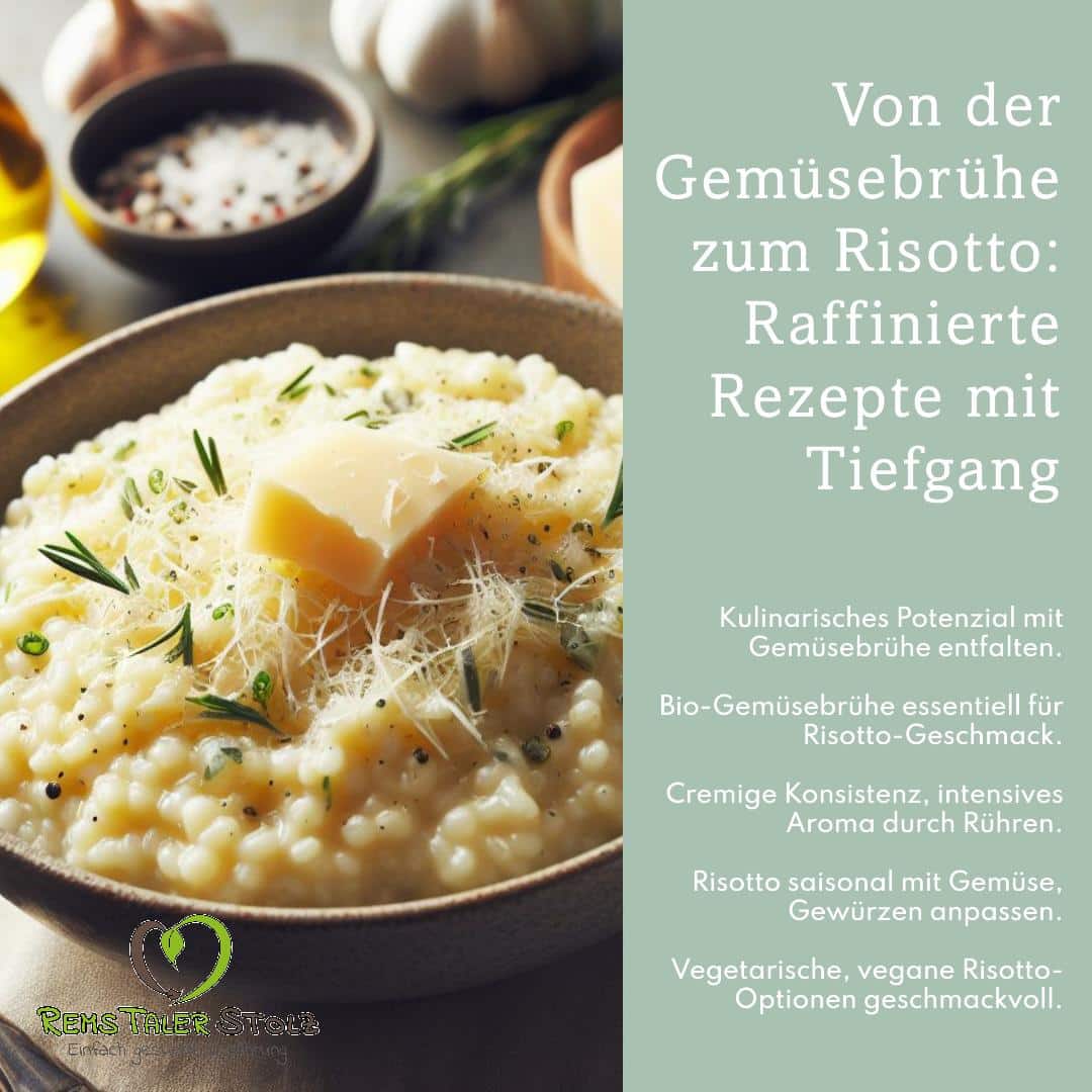 Von der Gemüsebrühe zum Risotto: Raffinierte Rezepte mit Tiefgang