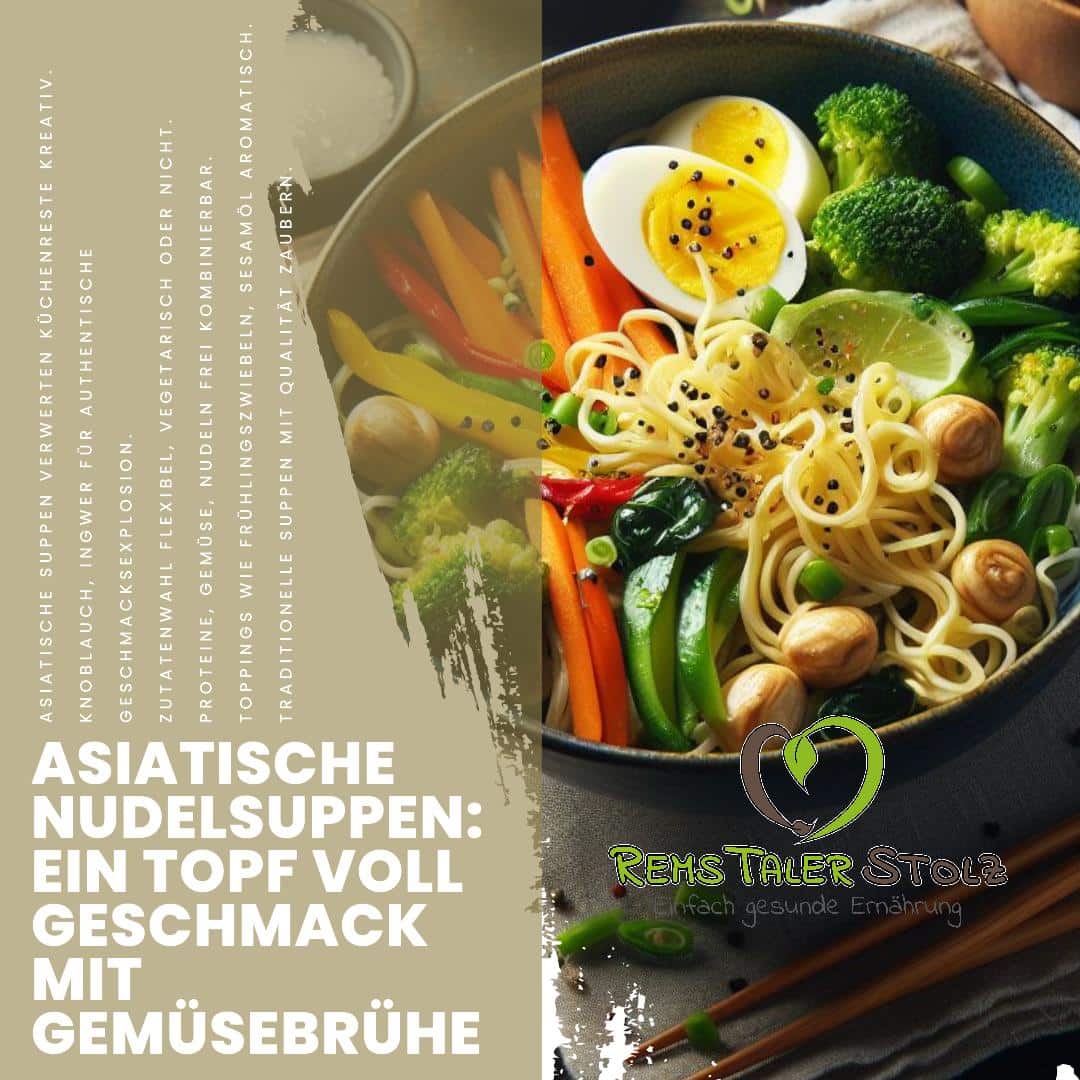 Asiatische Nudelsuppen: Ein Topf voll Geschmack mit Gemüsebrühe