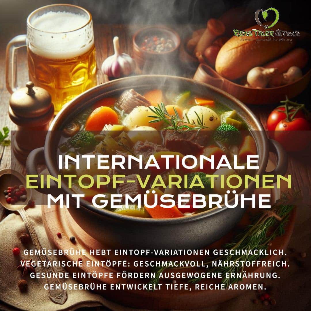 Internationale Eintopf-Variationen mit Gemüsebrühe als Basis