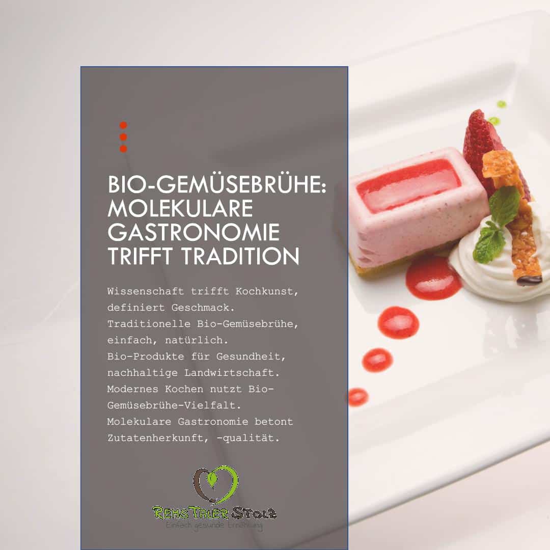 Bio-Gemüsebrühe in der modernen Küche: Molekulare Gastronomie trifft Tradition