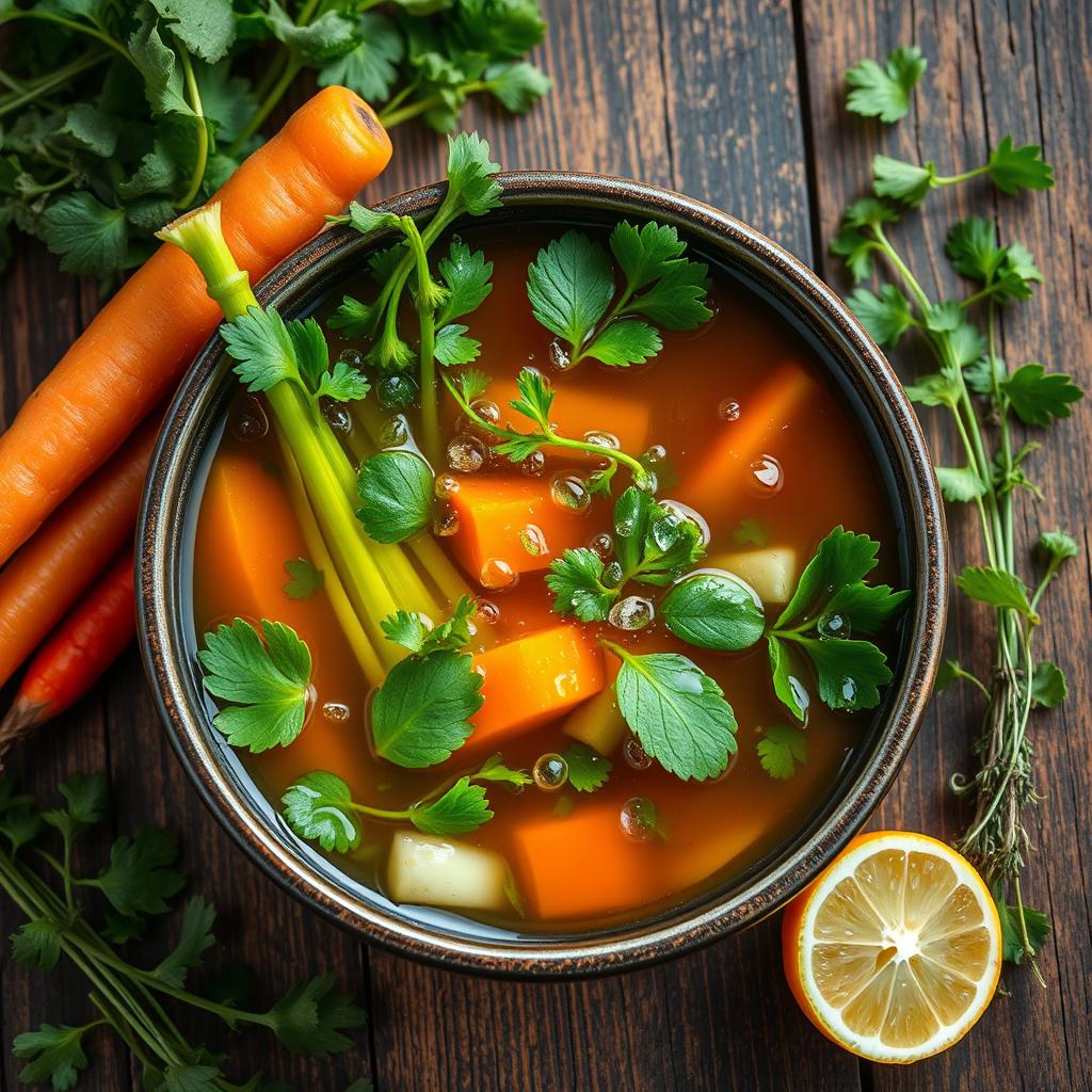 Bio-Gemüsebrühe und Antioxidantien